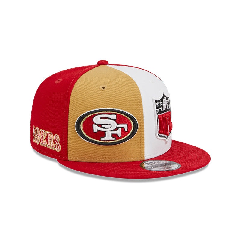 San Francisco 49ers New Era 2023 NFL Sideline 9FIFTY Snapback Hat – Gold/Scarlet