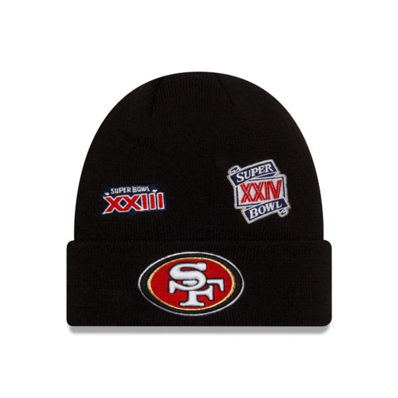 San Francisco 49ers New Era CHAMPIONS SERIES Cuffed Knit NFL Hat – Black
