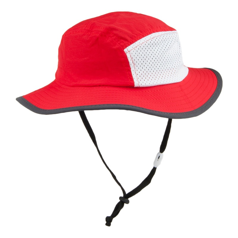 Scala Hats Kids Nylon Boonie Hat With Chincord – Red Kids – 1-Size