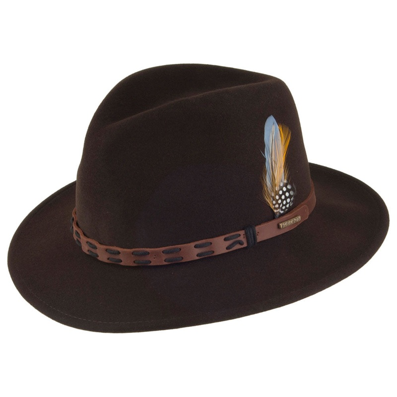 Stetson Hats Traveller VitaFelt Safari Fedora – Brown S