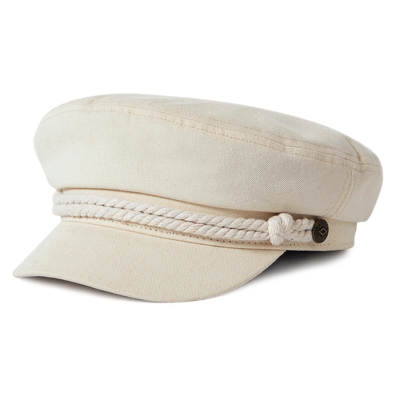 Brixton Hats Cotton Fiddler Cap – Cream Small-56cm