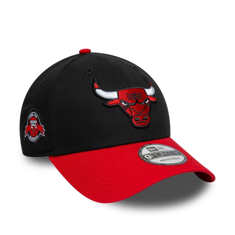 Chicago Bulls NBA Side Patch Black 9FORTY Adjustable Cap OSFM