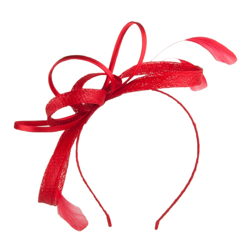 Jane Anne Designs Julie Fascinator – Red 1-Size