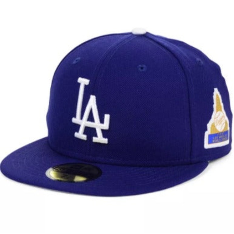 New Era Blue Los Angeles Dodgers First World Series Patch 59FIFTY Fitted Hat