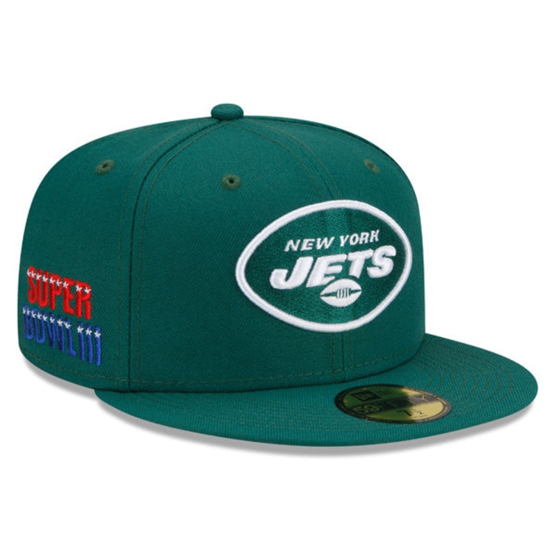 New Era New York Jets Green Super Bowl lll 59FIFTY Fitted Hat