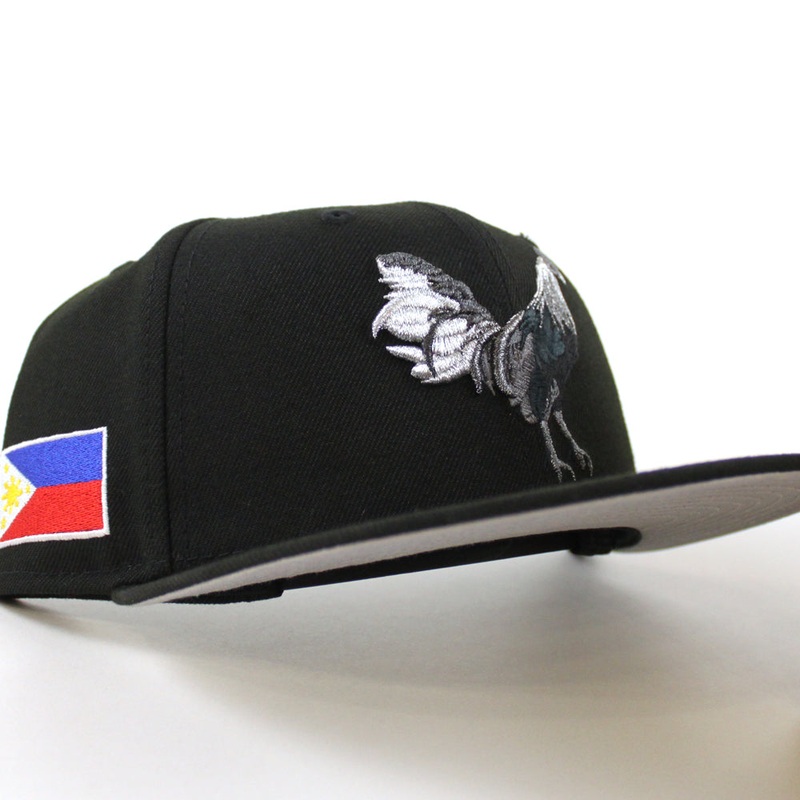 ROOSTER PHILIPPINES Flag New Era 9Fifty 9Fifty Snapback Hat (Black Gray Under Brim) One Size