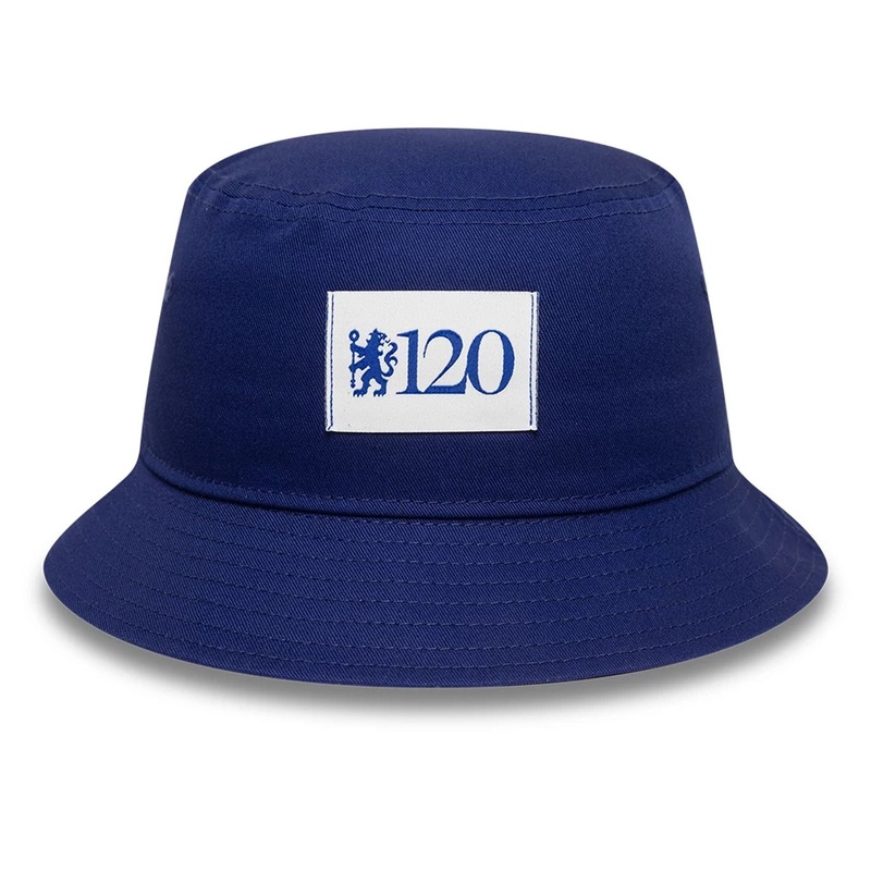 Chelsea FC Lion Crest Patch Dark Blue Bucket Hat S