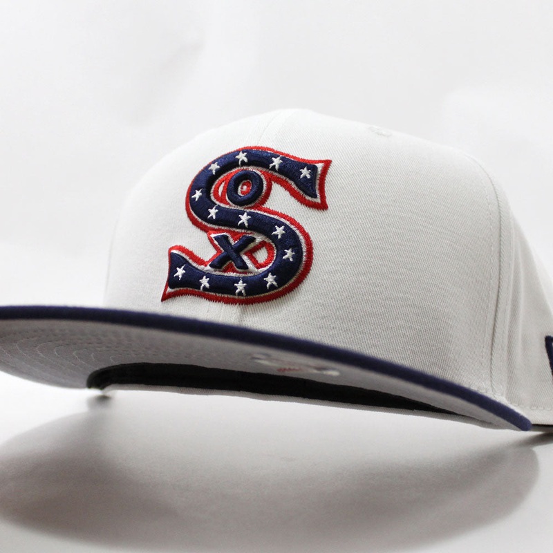 Chicago White Sox 1917 New Era Fitted 59Fifty Hat (White Navy Gray Under Brim) 6 7/8