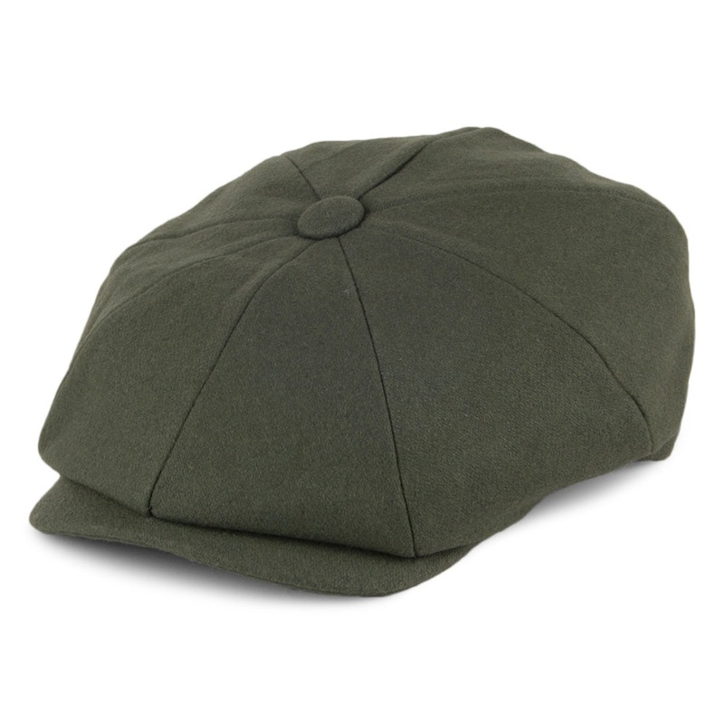Christys Hats Melton Wool Newsboy Cap – Olive S