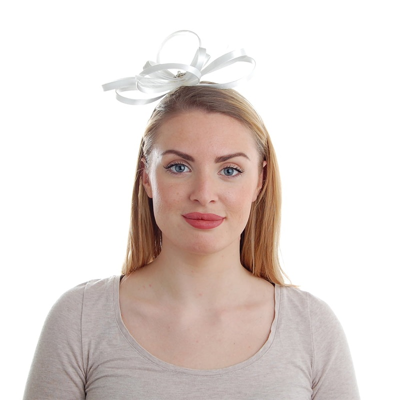 Failsworth Hats Satin Fascinator – Ivory 1-Size