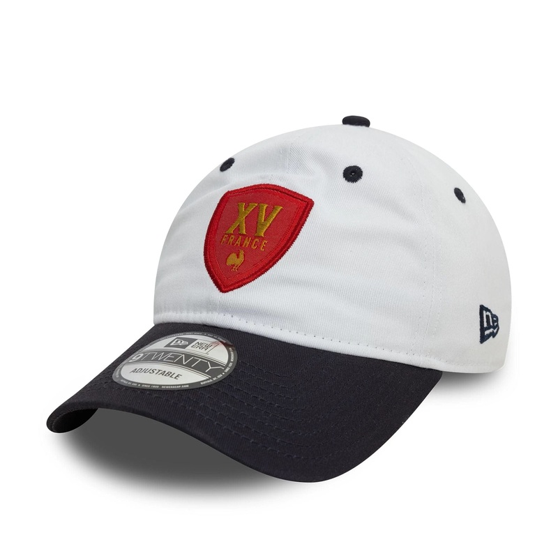 French Federation Of Rugby Contrast Visor White 9TWENTY Adjustable Cap OSFM