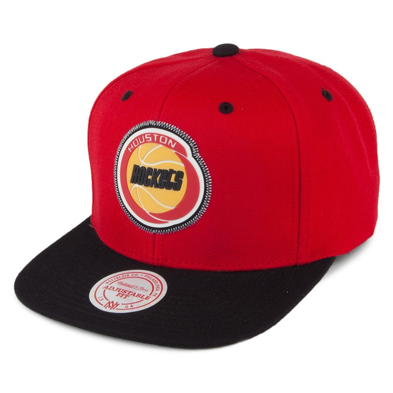 Mitchell & Ness Houston Rockets Snapback Cap – Zig Zag – Red-Black Adjustable