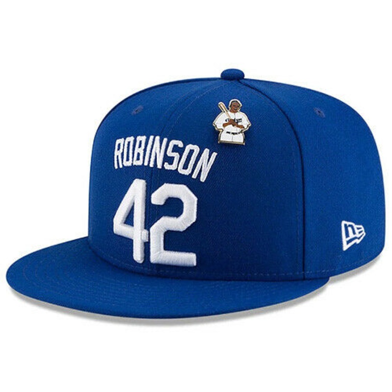 New Era Brooklyn Dodgers Royal Blue Jackie Robinson Jr. #42 59FIFTY Fitted Hat