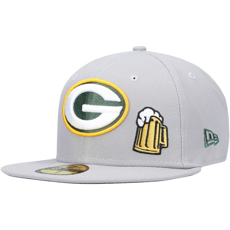 New Era Green Bay Packers Gray City Describe 59FIFTY Fitted Hat