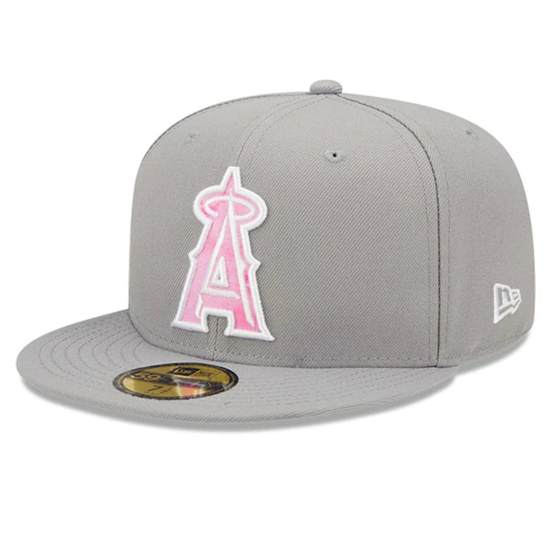 New Era Los Angeles Angels Gray 2022 Mother’s Day On-Field 59FIFTY Fitted Hat