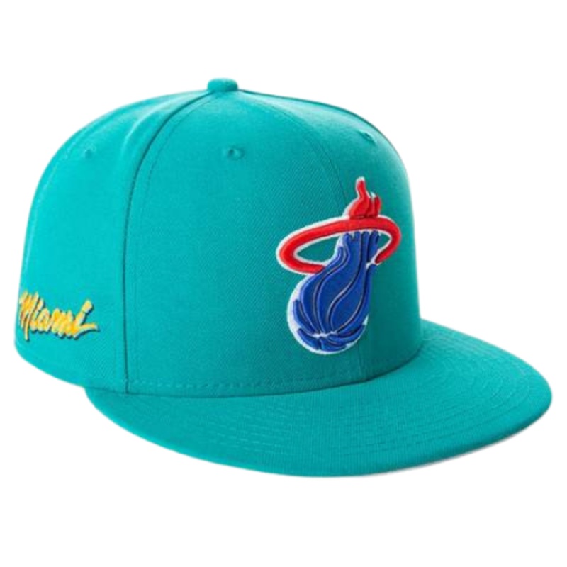 New Era Miami Heat Teal Mashup 59FIFTY Fitted Hat