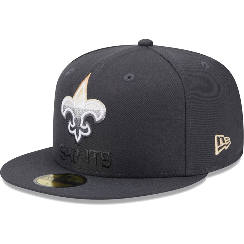 New Era New Orleans Saints Graphite Color Dim 59FIFTY Fitted Hat