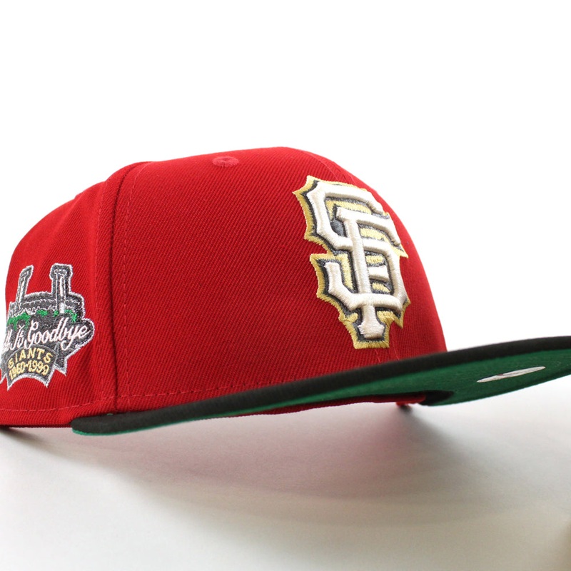 San Francisco Giants Tell It Good Bye New Era 59Fifty Fitted Hat (Scarlet Black Green Under Brim) 7