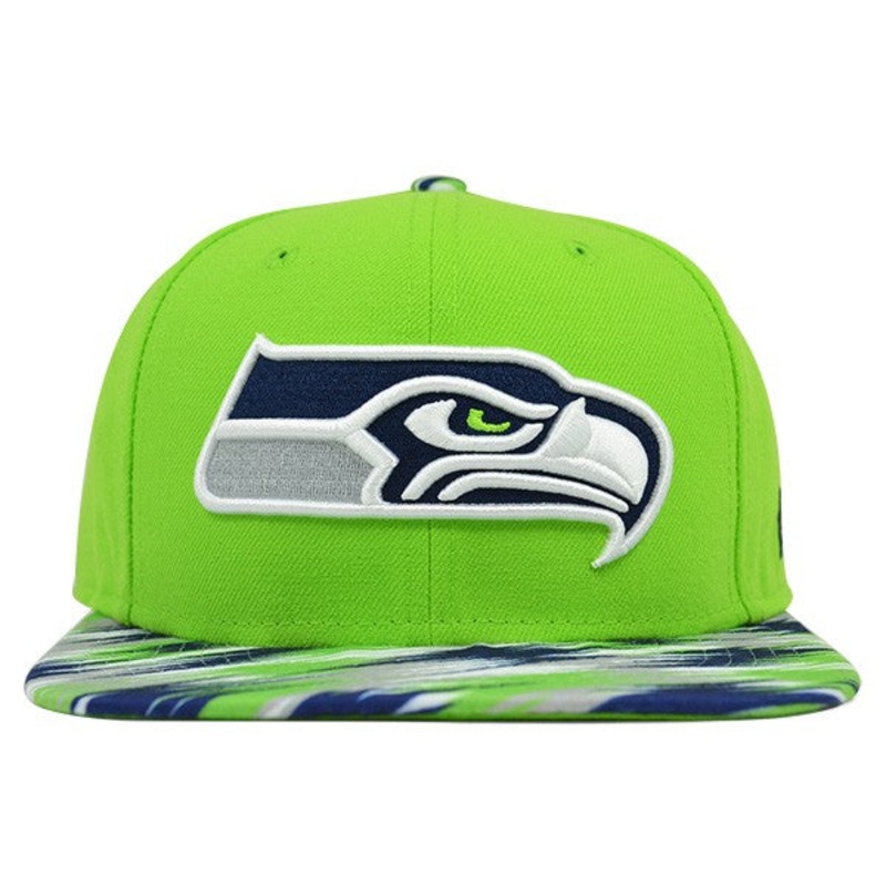 Seattle Seahawks PRINT PLAY ABSTRACT SNAPBACK 9Fifty New Era NFL Hat