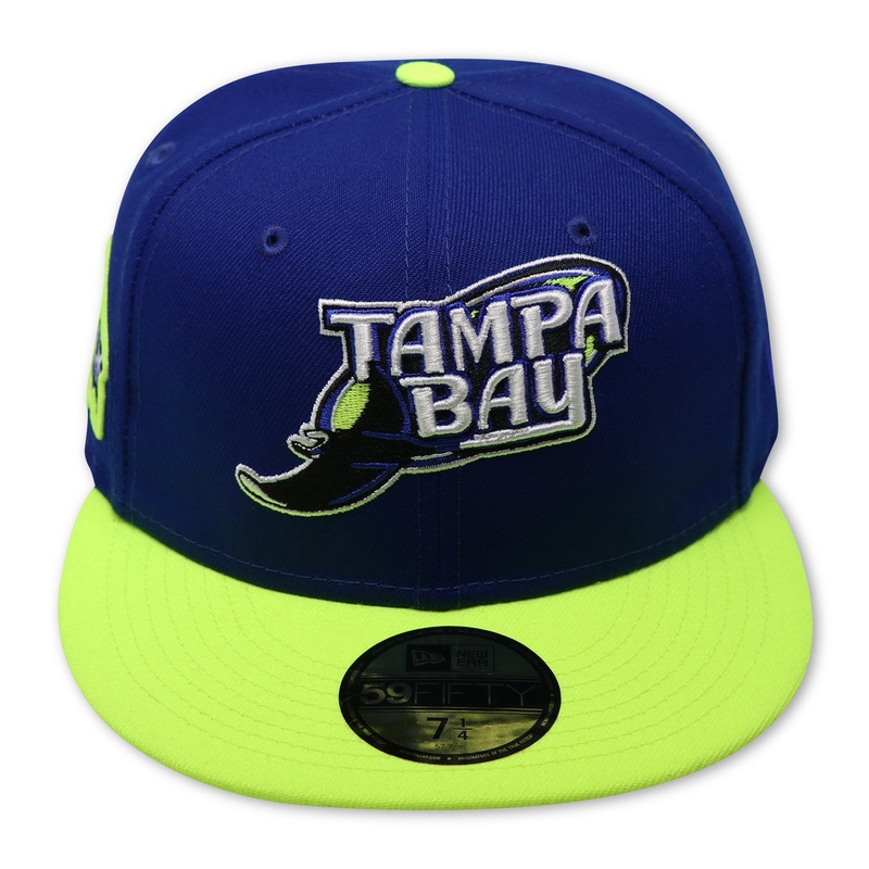 TAMPA BAY DEVIL RAYS (ROYAL) (10TH SEASON) NEW ERA 59FIFTY FITTED (GREY UNDER VISOR) (S) 67/8