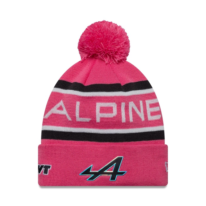 Alpine Racing Youth Replica Pierre Gasly Pink Cuff Knit Beanie Hat Youth