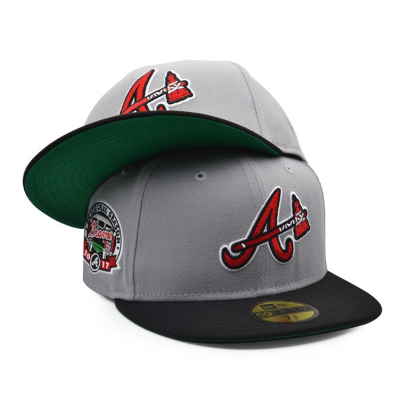 Atlanta Braves 2017 INAUGURAL SEASON Exclusive New Era 59Fifty Fitted Hat – Gray/Black 7