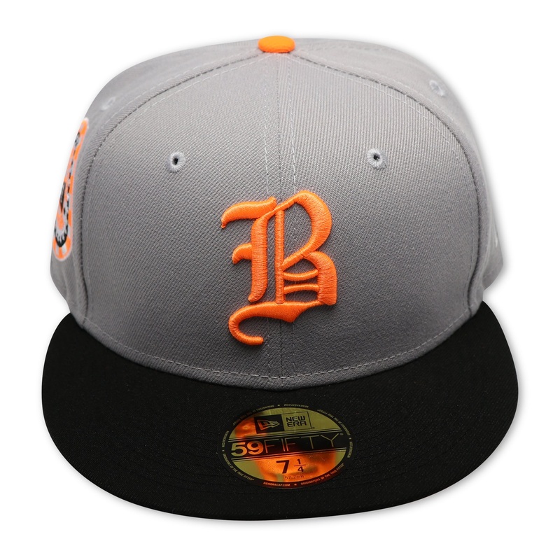 BOSTON BRAVES (GREY) (1942 ALLSTARGAME) NEW ERA 59FIFTY FITTED ( NEON ORANGE UNDER VISOR) 67/8