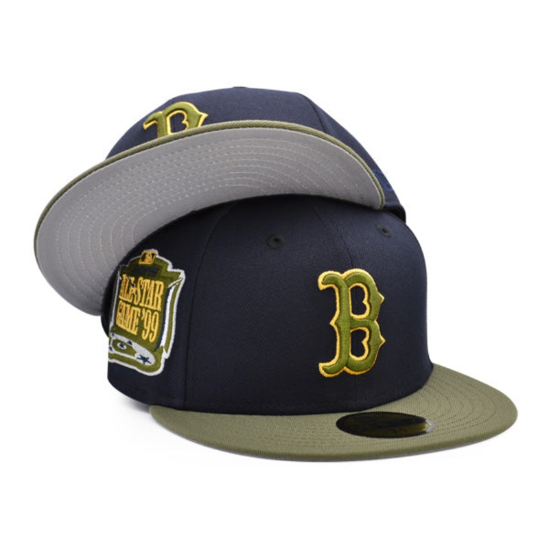 Boston Red Sox 1999 ALL-STAR GAME Exclusive New Era 59Fifty Fitted Hat  Navy/Olive 7