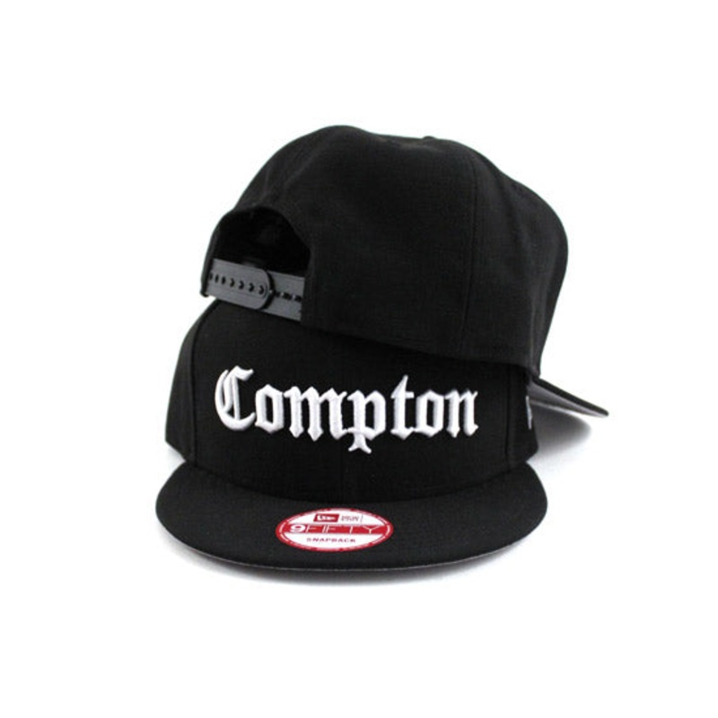 Compton New Era 9fifty Snapback Hat (BLACK GRAY UNDER BRIM) One Size