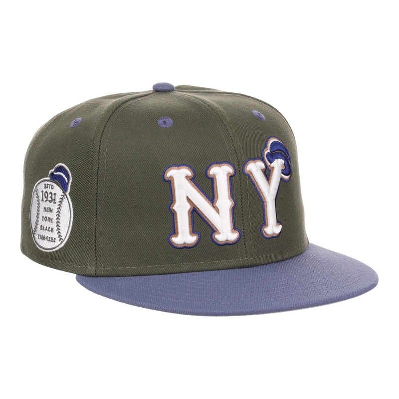 Ebbets New York Black Yankees NLB Mossy Slate Fitted Hat