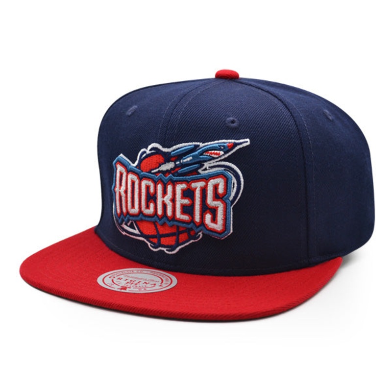 Houston Rockets Mitchell & Ness CLASSIC 2Tone Snapback Hat – Navy/Red