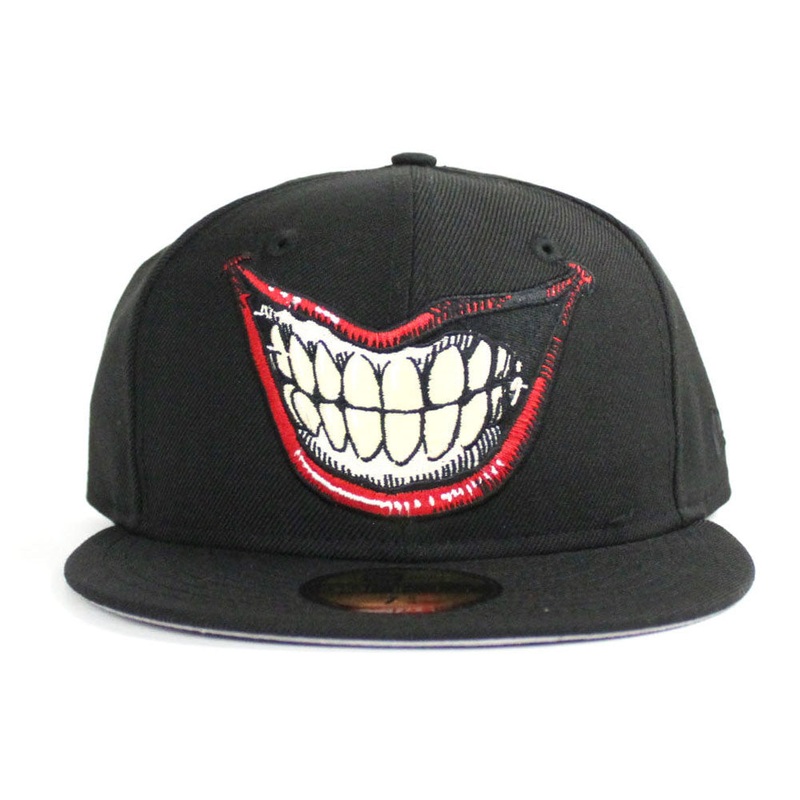 JOKER SMILE Marvel/DC Comicss New Era 59Fifty Fitted Hat (Black Gray Under Brim) 7