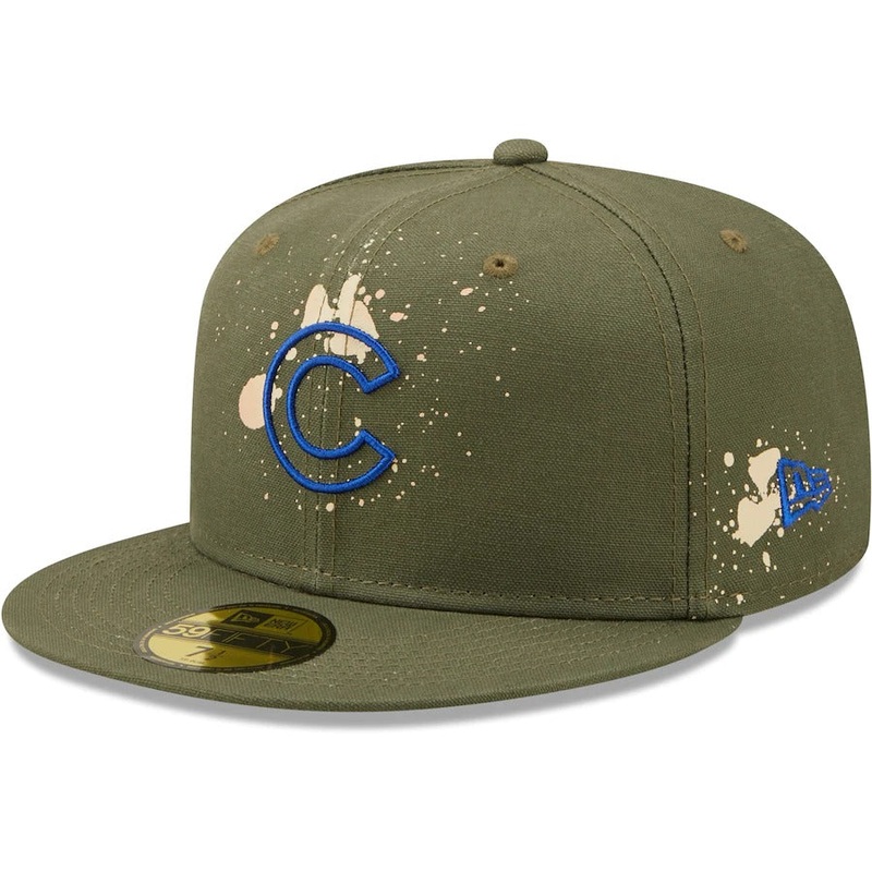 New Era Chicago Cubs Olive Splatter 59FIFTY Fitted Hat