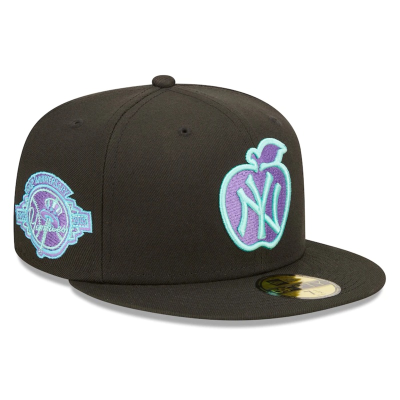 New Era New York Yankees 100th Anniversary Black Light 59FIFTY Fitted Hat