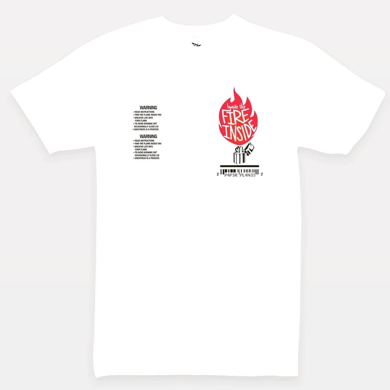 PAPER PLANES FIRE INSIDE OVERSIZED TEE S