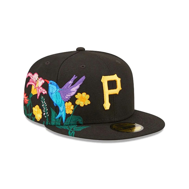 Pittsburgh Pirates 59FIFTY Blooming Black Cap 7