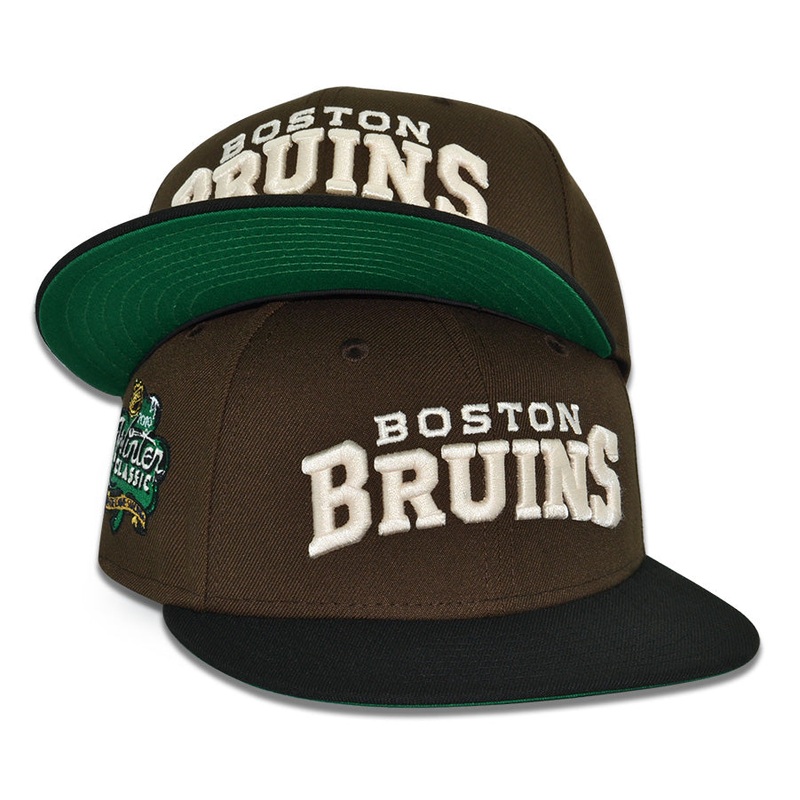 Boston Bruins “SHAMROCK BRUINS” Exclusive New Era 59Fifty Fitted Hat – Walnut/Black 6 7/8
