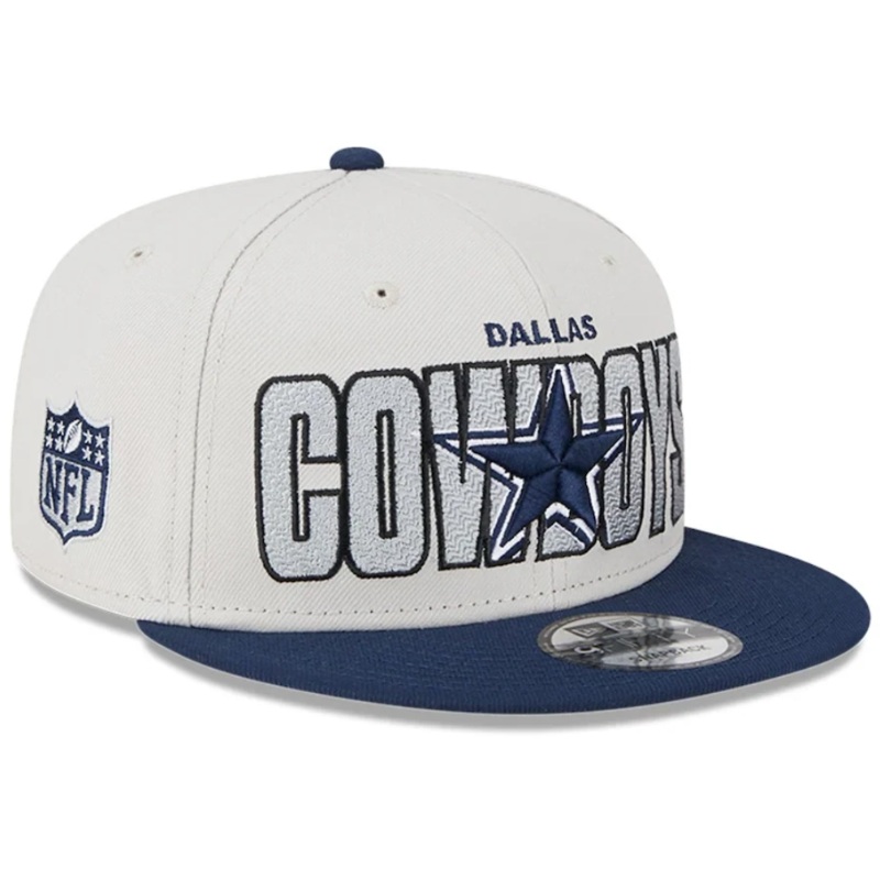 Dallas Cowboys New Era 2023 NFL Draft 9FIFTY Snapback Adjustable Hat – Stone/Navy