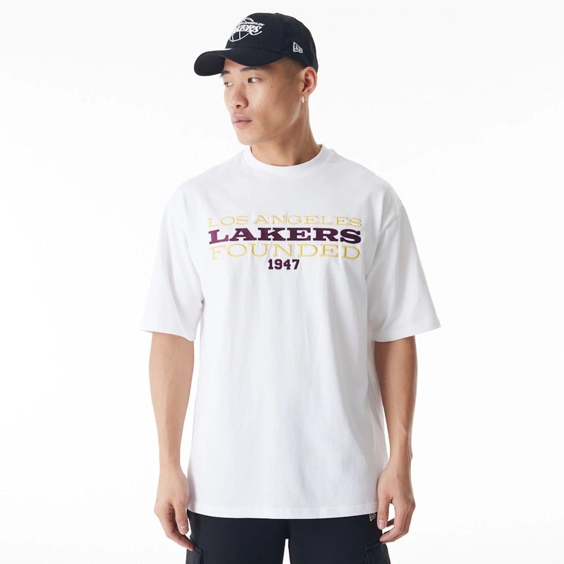 LA Lakers NBA Lifestyle White T-Shirt XS