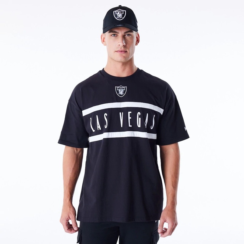 Las Vegas Raiders NFL Drop Shoulder Black Drop Shoulder T-Shirt XS