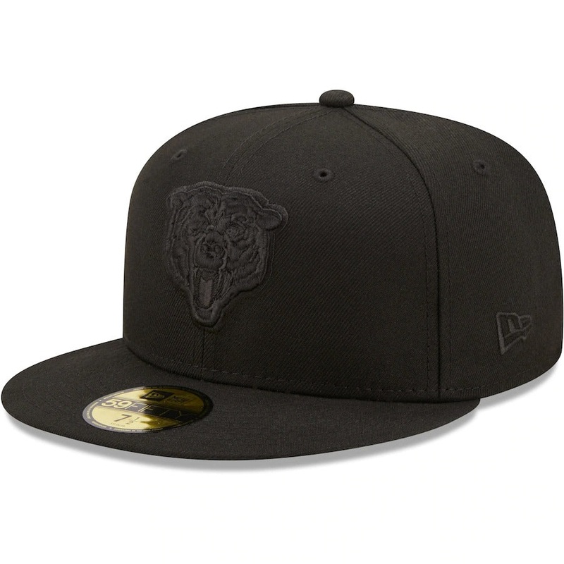New Era Chicago Bears Black on Black Alternate Logo 59FIFTY Fitted Hat