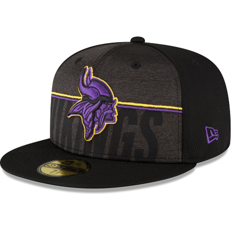 New Era Minnesota Vikings 2023 Training Black 59FIFTY Fitted Hat