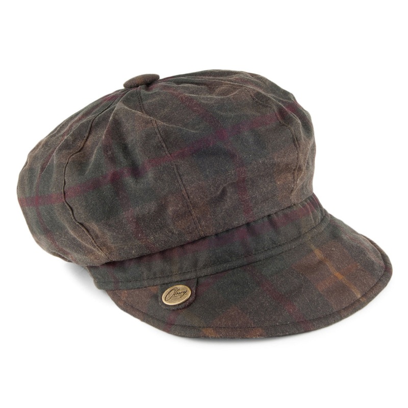 Olney Hats Maggie Wax Hunters Baker Boy Cap – Olive 1-Size