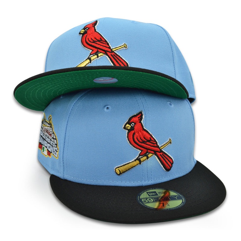 St.Louis Cardinals 2006 WORLD SERIES Exclusive New Era 59Fifty Fitted Hat – Sky/Black 6 7/8