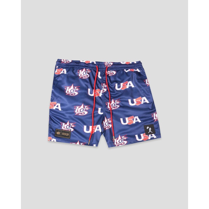 USA Pattern Diamond Air Youth Mesh Shorts (Navy) – Baseballism x USA Baseball Youth Small