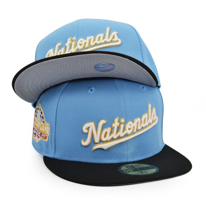 Washington Nationals Script 2018 ALL-STAR GAME Anniversary Exclusive New Era 59Fifty Fitted Hat – Sky/Black 6 7/8