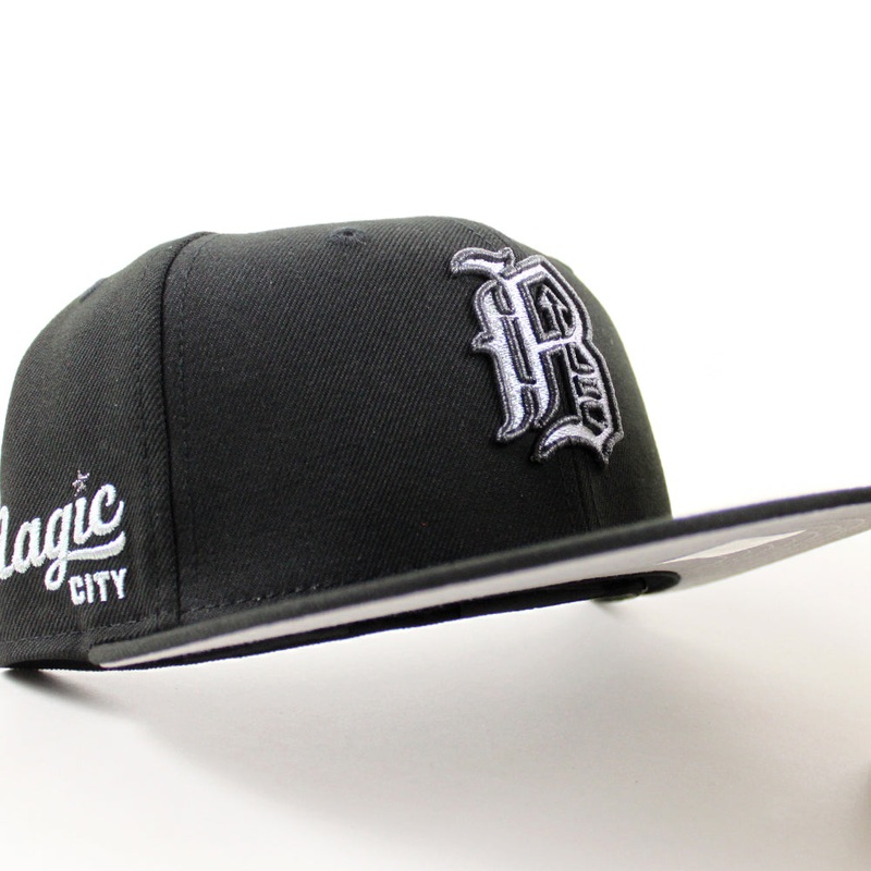 BIRMINGHAM BARONS Magic City New Era 59Fifty Fitted Hat (Metallic Iris Black Gray Under Brim) 7