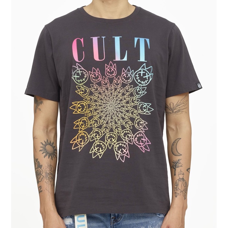 CULT “ECSTASY” IN VINTAGE CHARCOAL TEE S