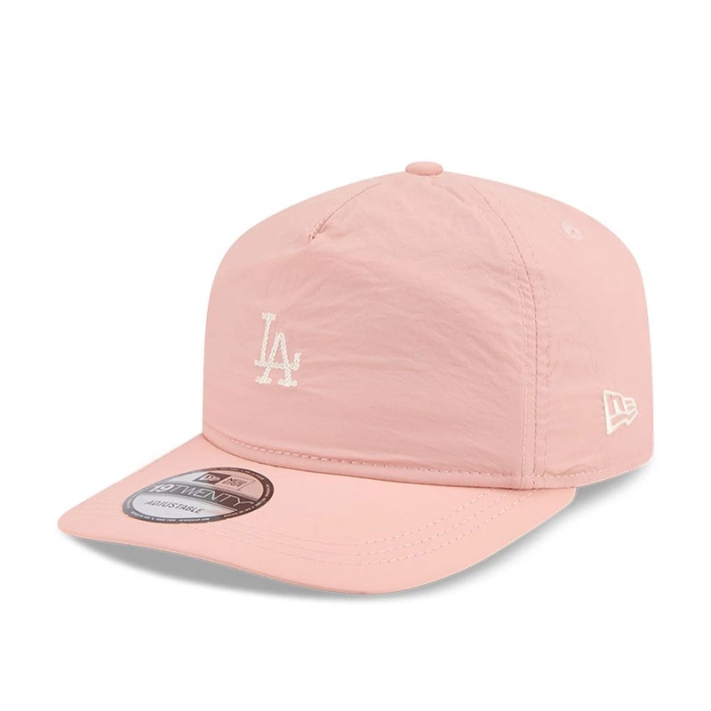 LA Dodgers MLB Blush Crinkle Pastel Pink 19TWENTY Adjustable Cap OSFM