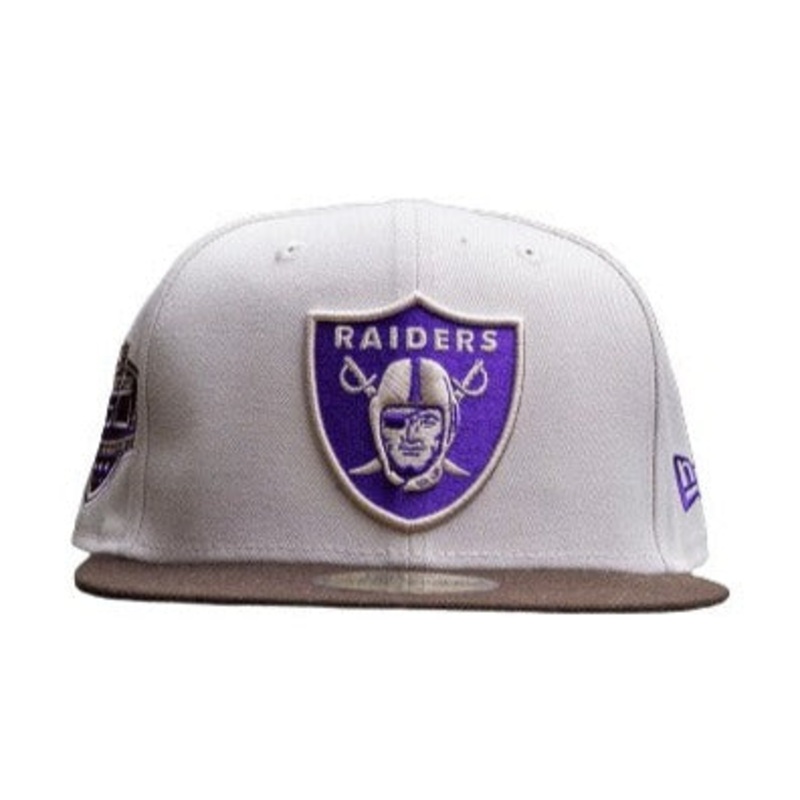 New Era Las Vegas Raiders 50th Anniversary Purple Undervisor 59FIFTY Fitted Cap